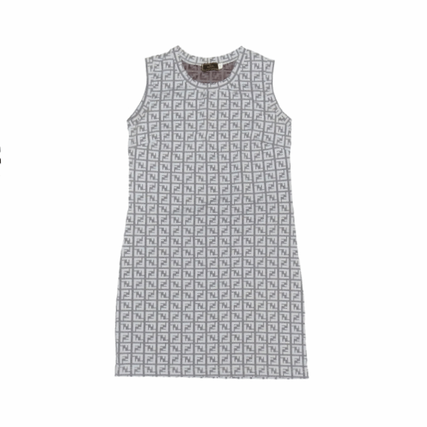 Vintage Zucchino Pattern Sleeveless Dress